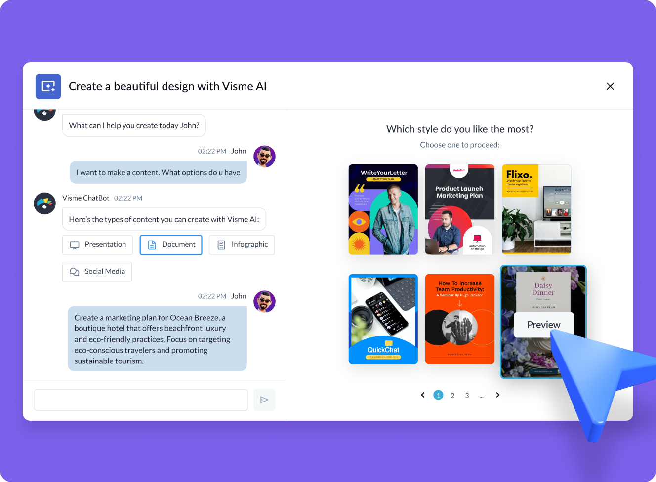 How to make AI-generated marketing plans with Visme