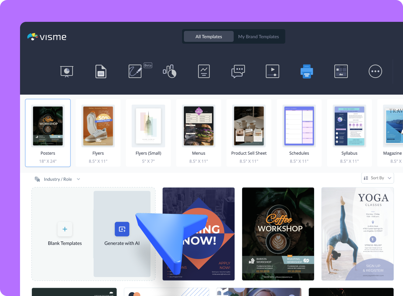 How to create AI-generated business cards with Visme