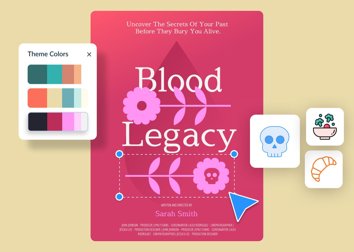 Personalize every aspect of your movie poster design