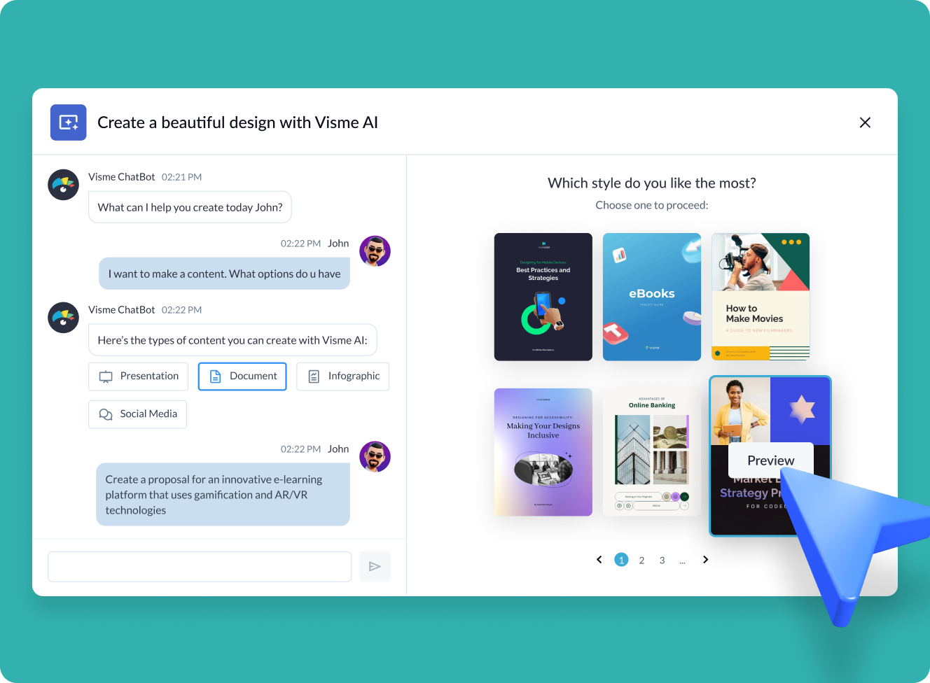 How to make AI-generated proposals with Visme