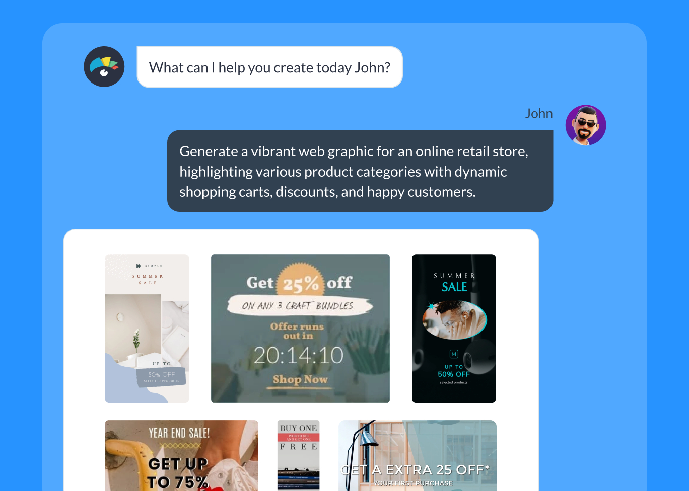 Ready-to-use web graphics in less than two minutes