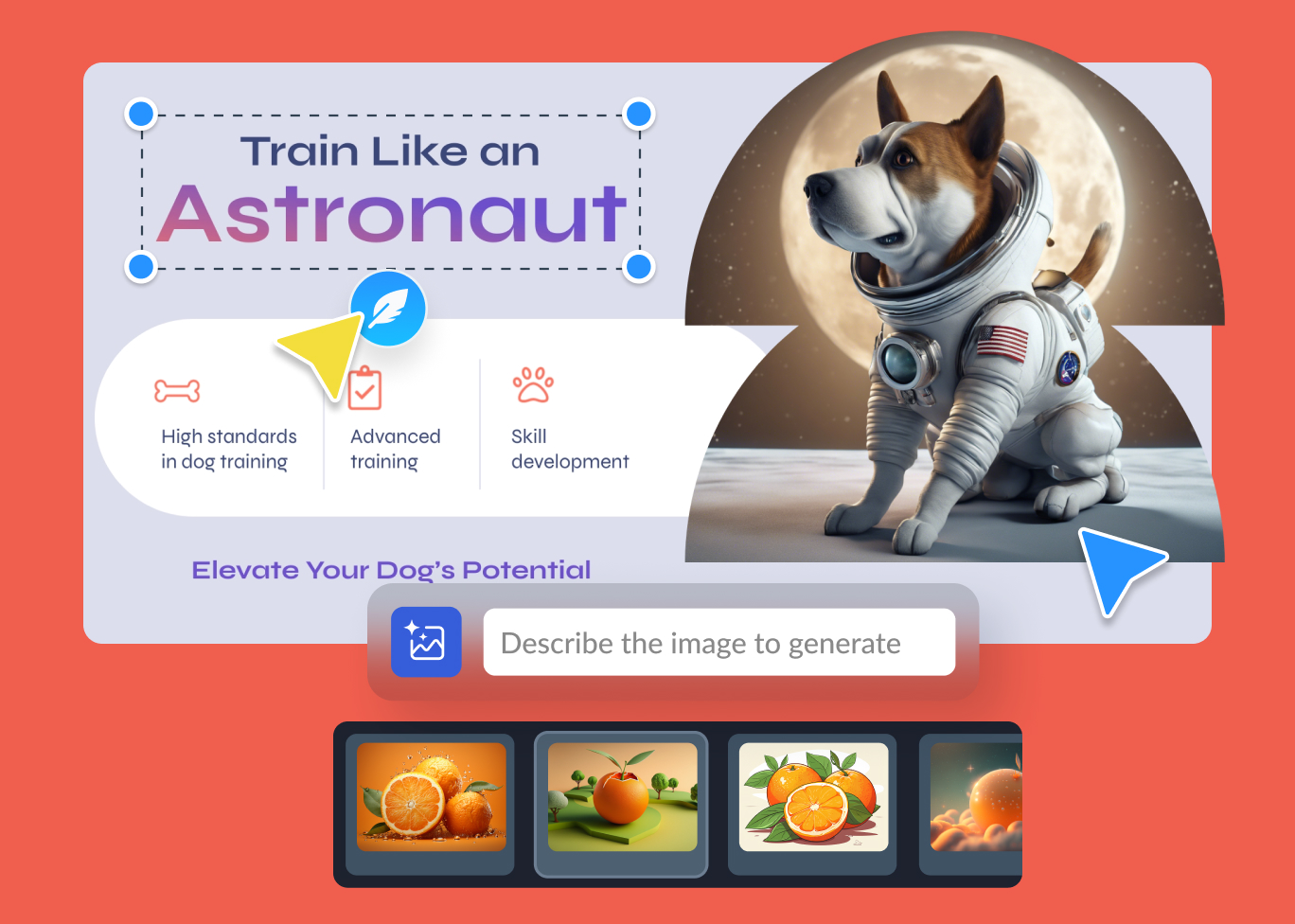 Generate unique graphics with AI