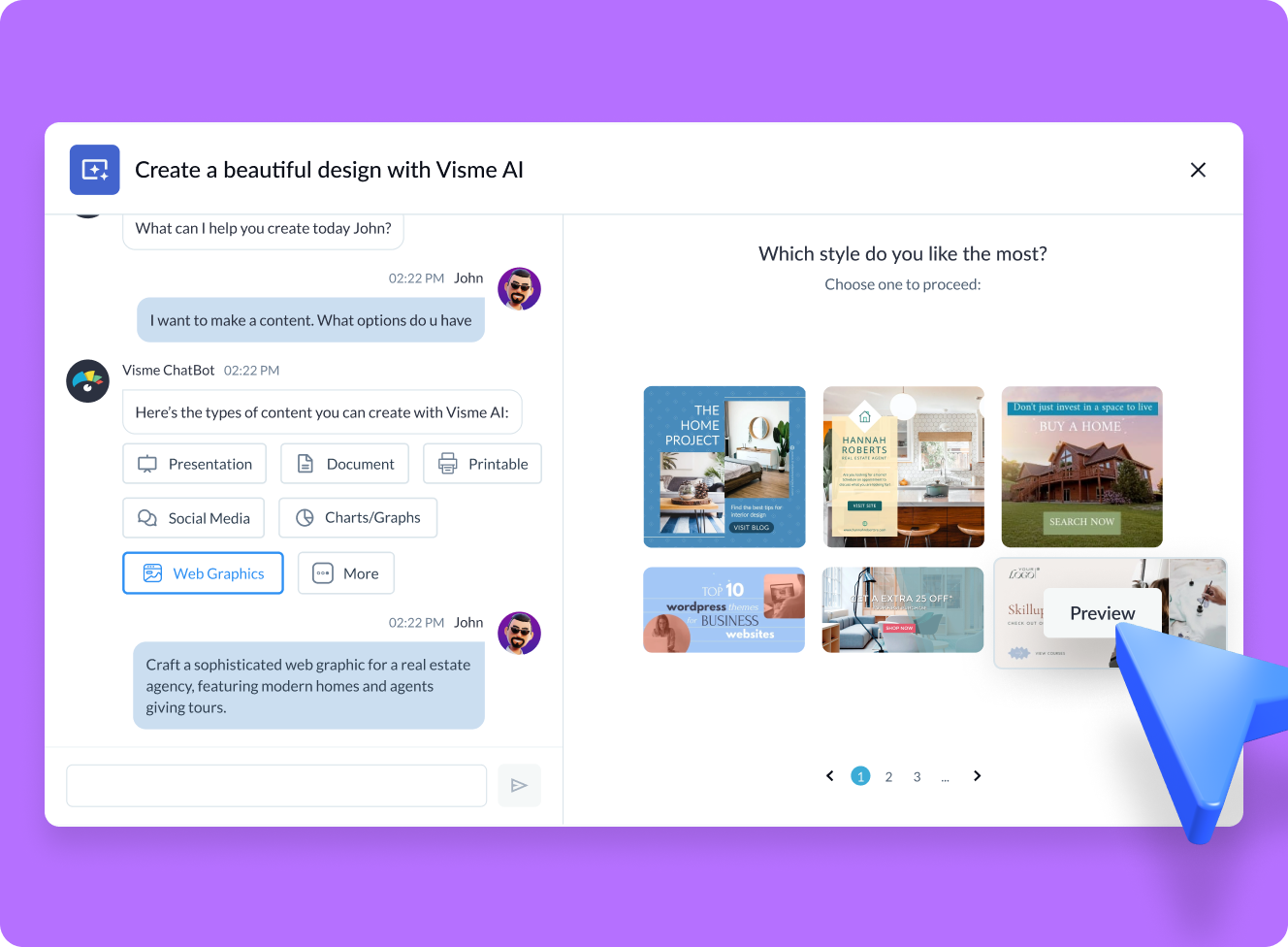 How to create AI-generated web graphics with Visme