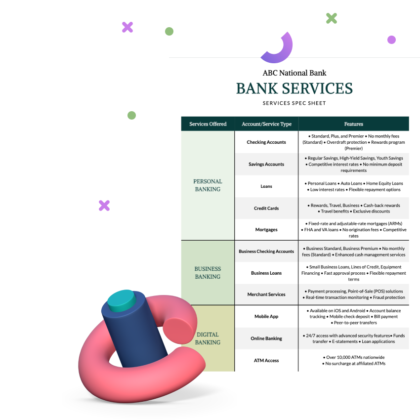 Spec Sheet Templates