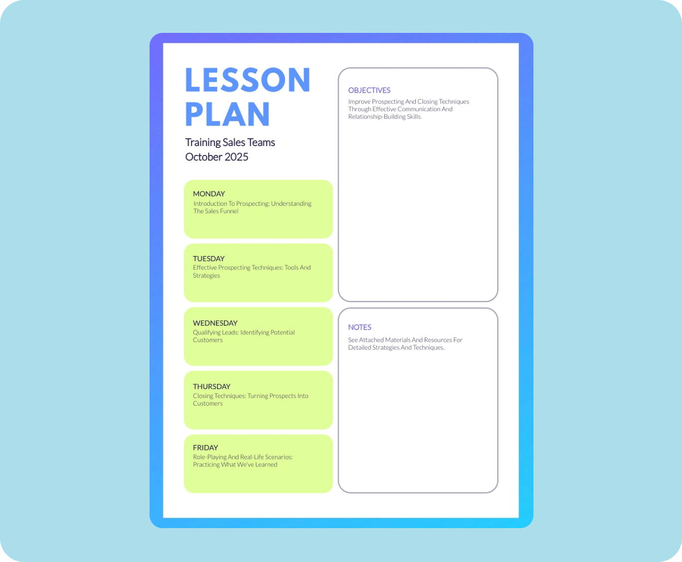 AI Lesson Plan Prompt 4