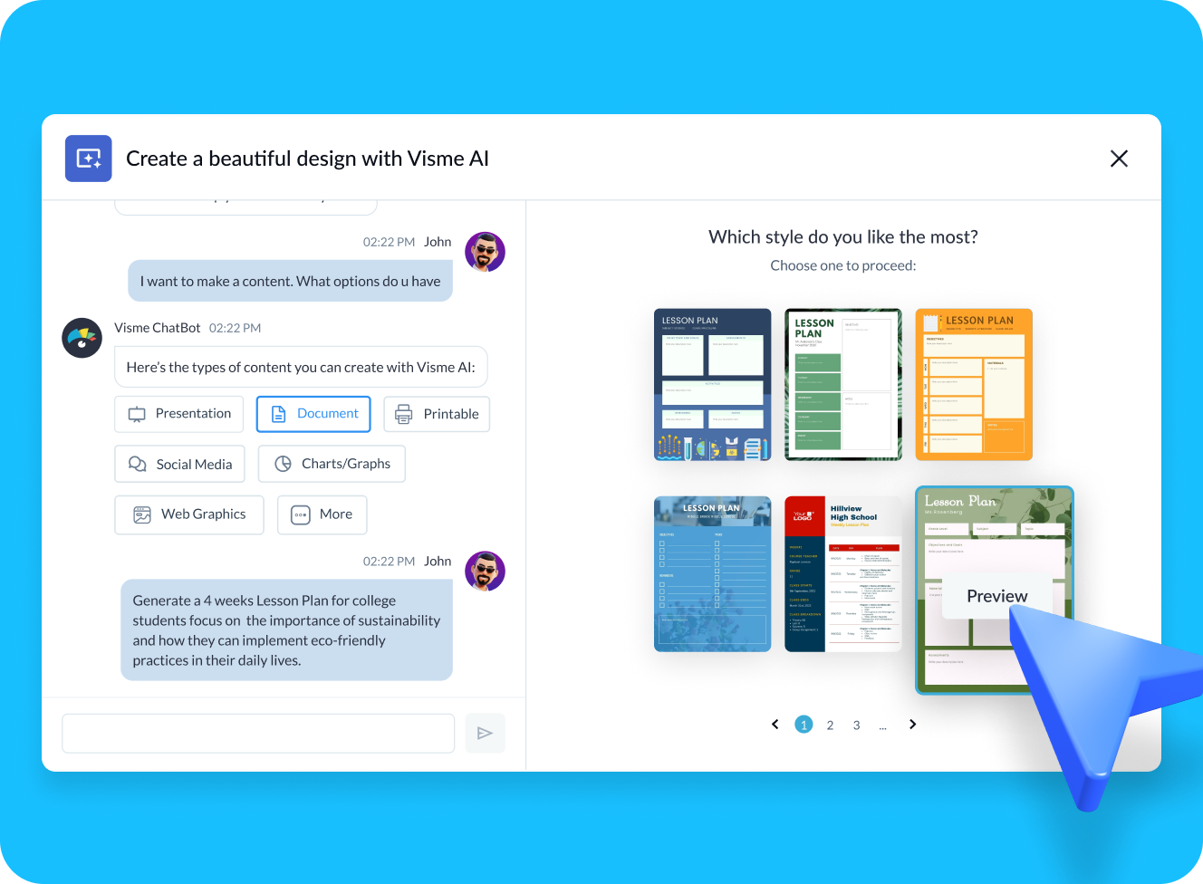 How to make AI-generated lesson plans with Visme