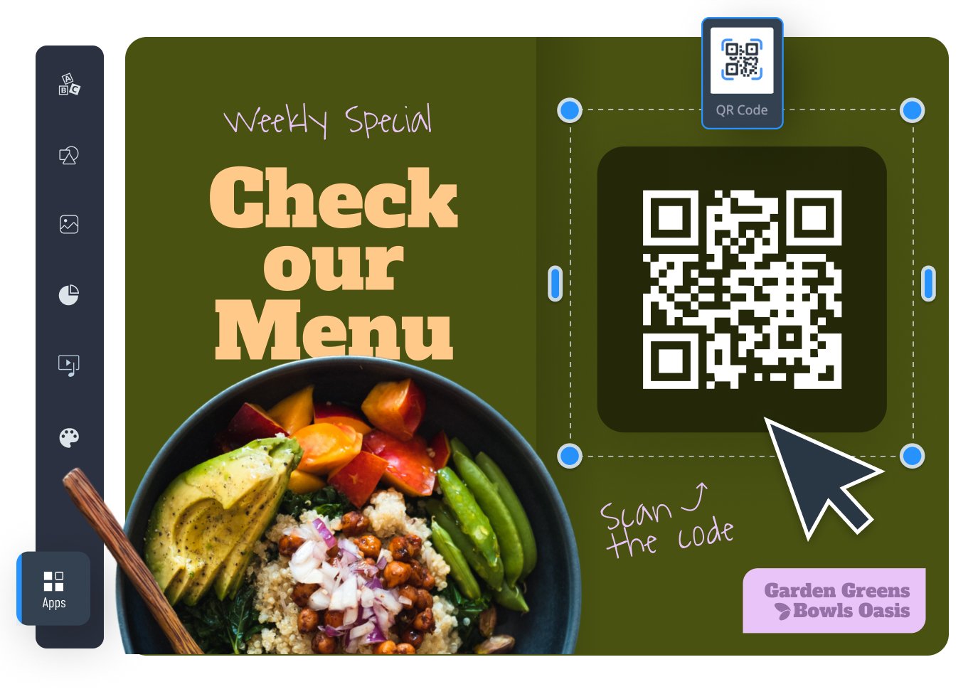 Publish your menu with a QR code