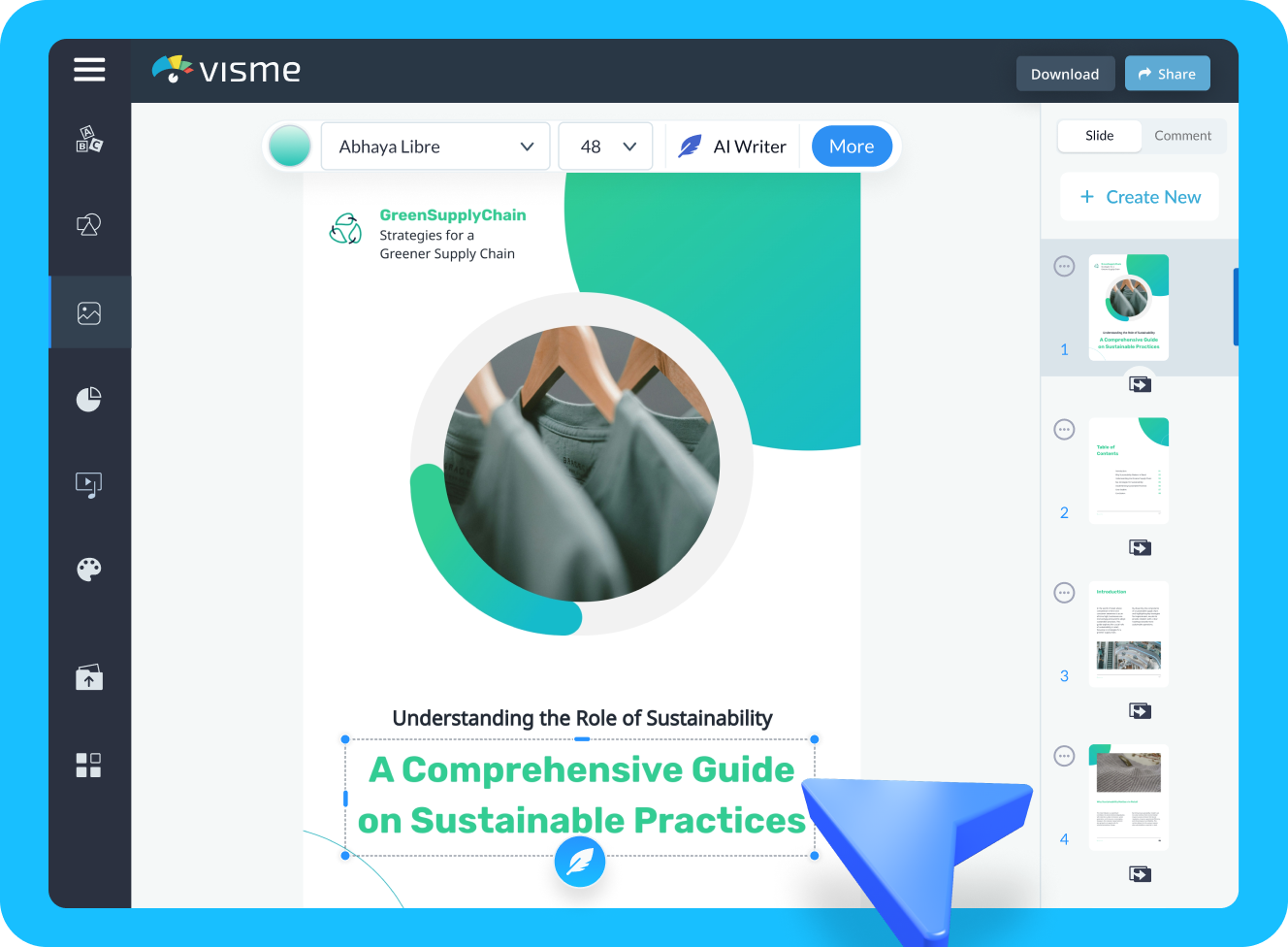 How to make AI-generated white papers with Visme