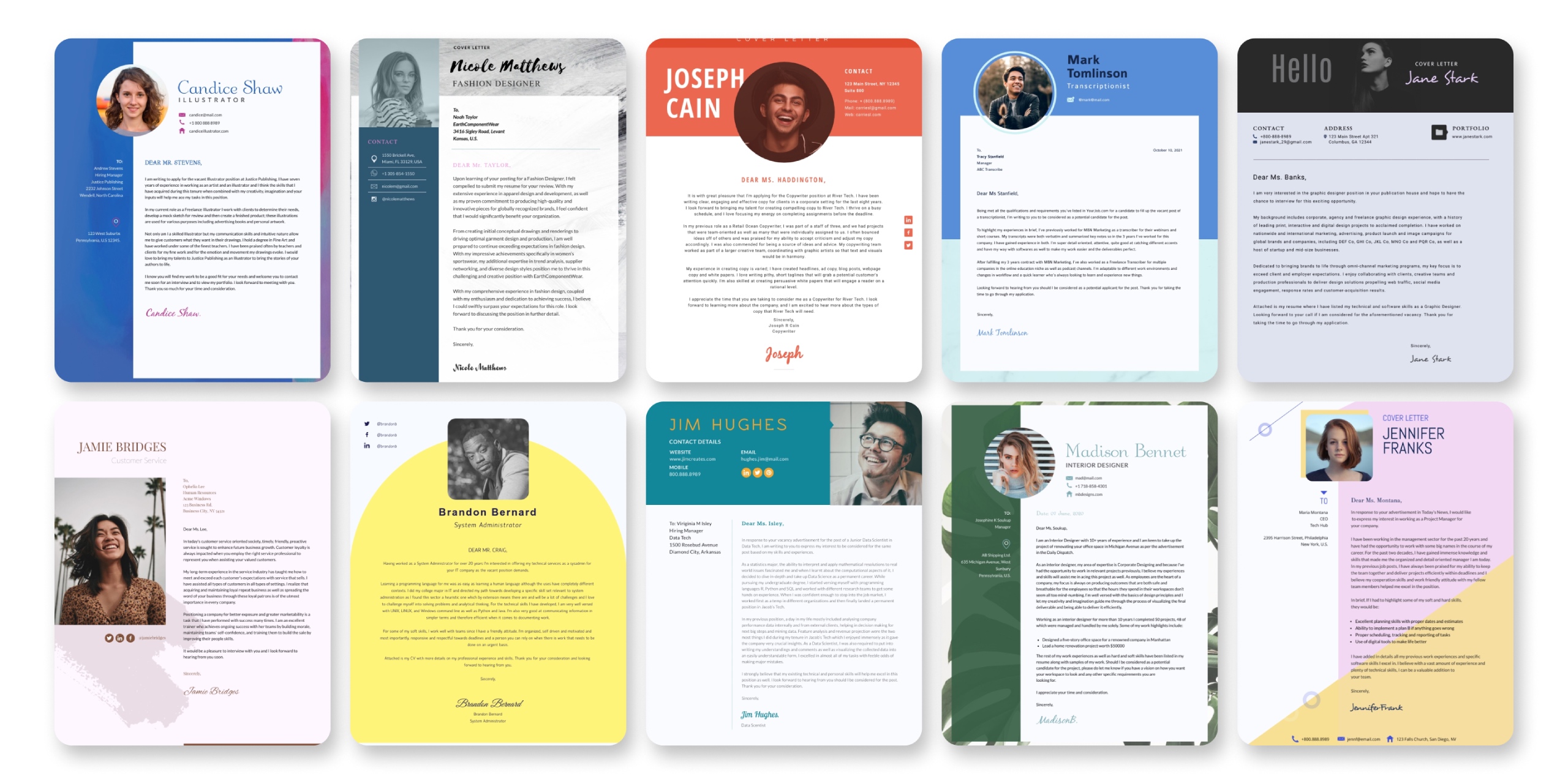 Cover Letter Templates