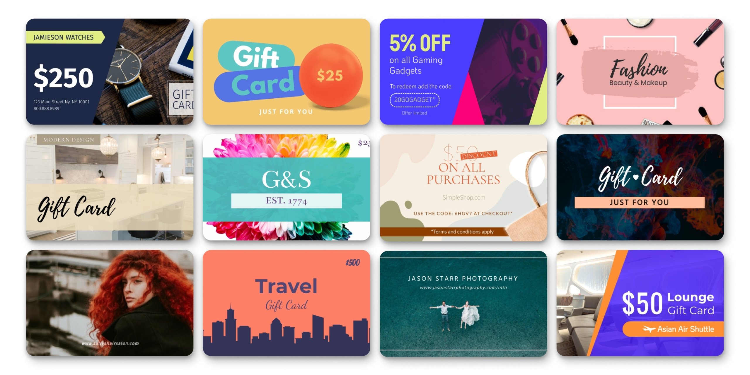 Gift Card Templates