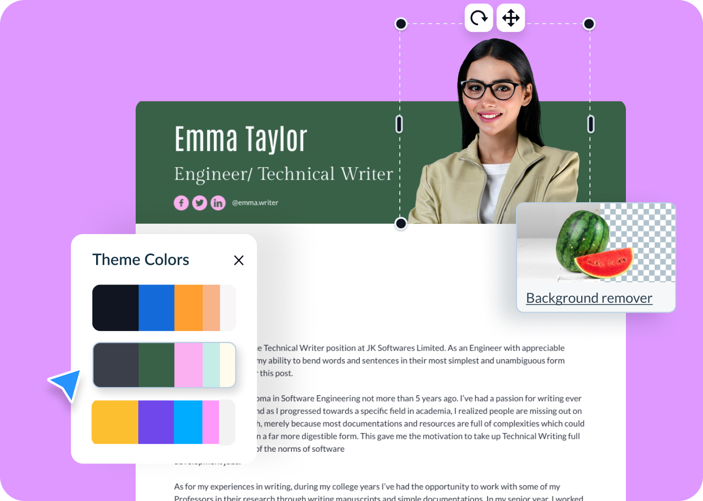 Customize every aspect of your cover letter design