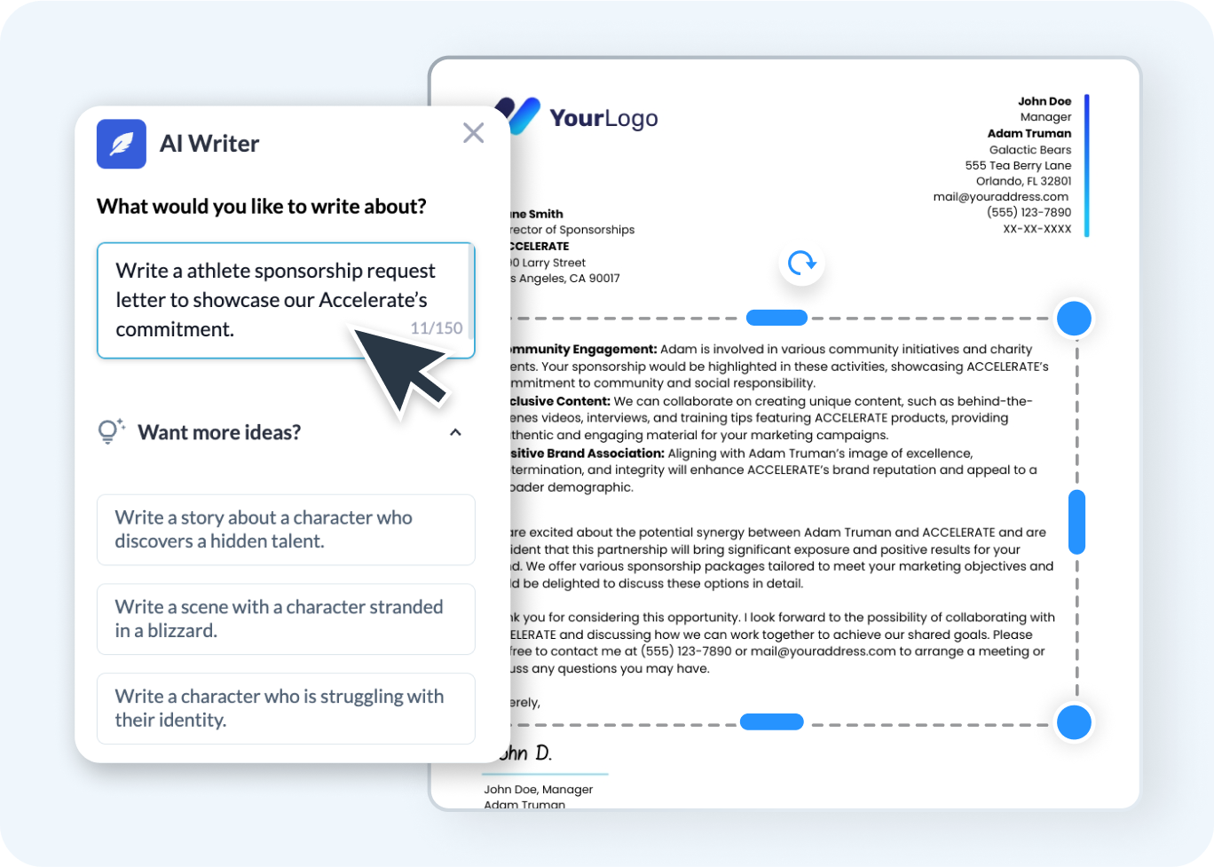 Overcome Writer's Block with Pre-Written Content and AI Writer
