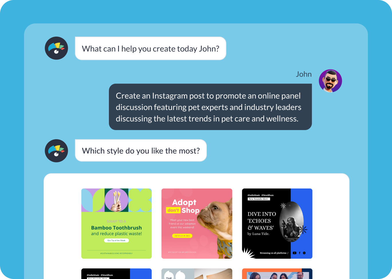 Create ready-to-customize Instagram graphics in less than two minutes