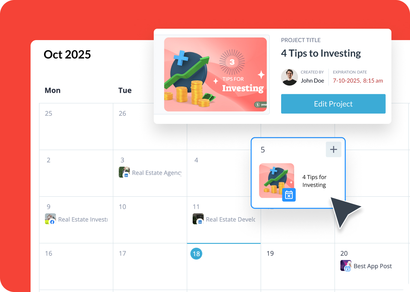 One-stop social content managing tool