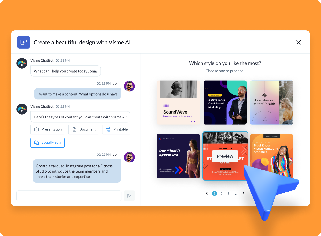 How to create AI Instagram posts with Visme