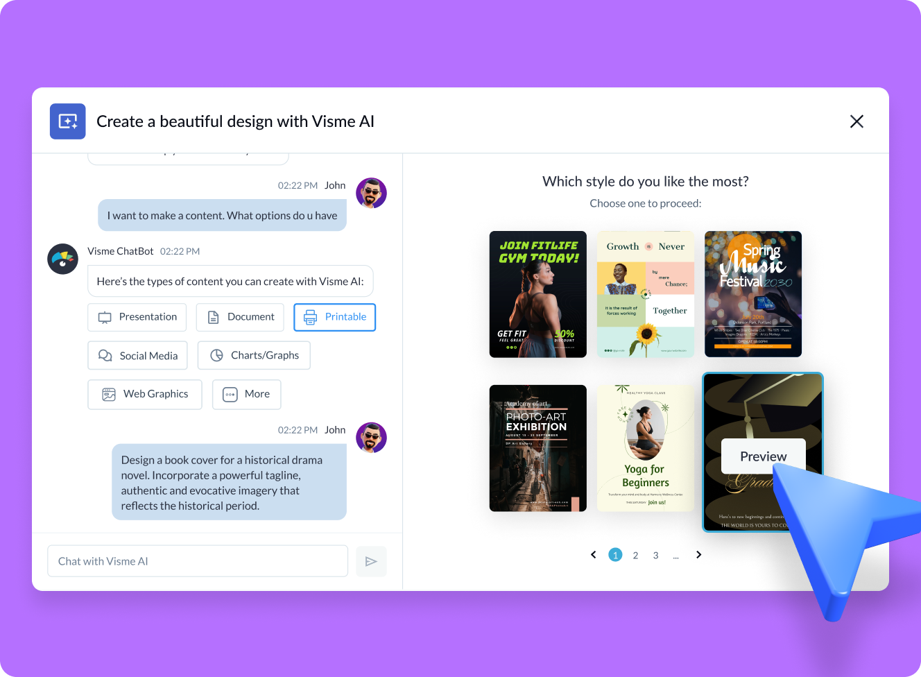 How to make AI-generated book covers with Visme