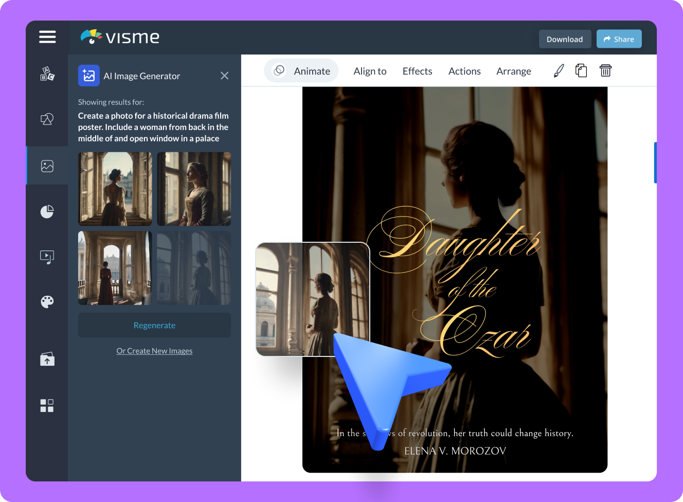 How to make AI-generated book covers with Visme