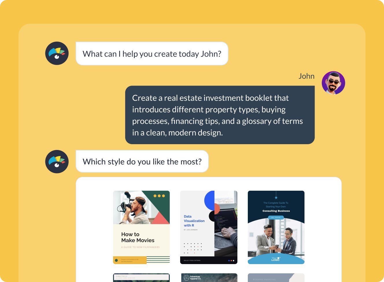 Create ready-to-customize booklets in less than two minutes