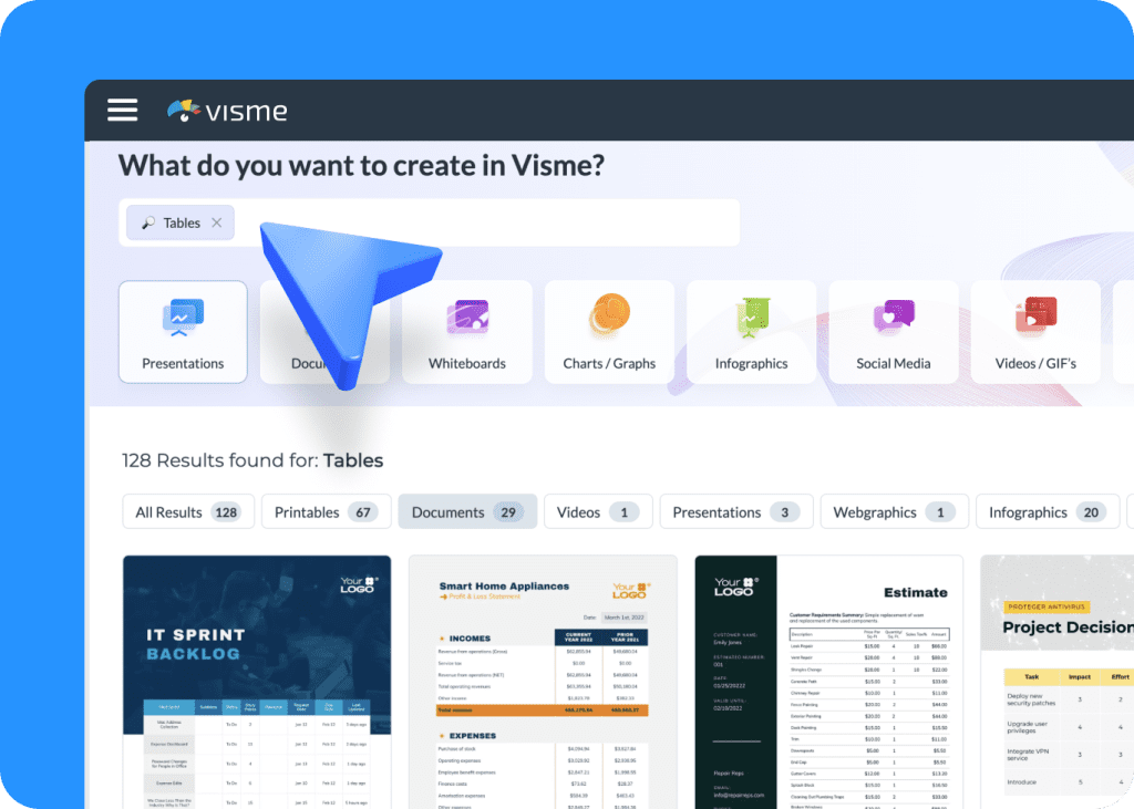 Table Maker: Design Tables Online in Minutes | Visme