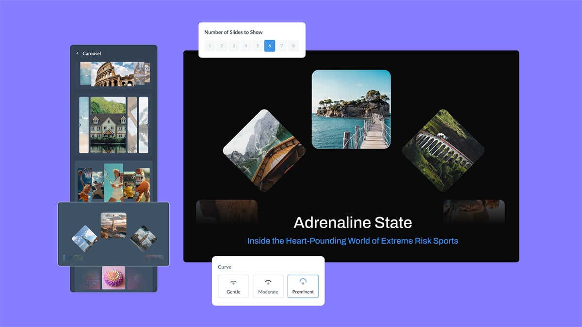 New Curved Carousels, Edit with AI in Charts & Graphs, and More