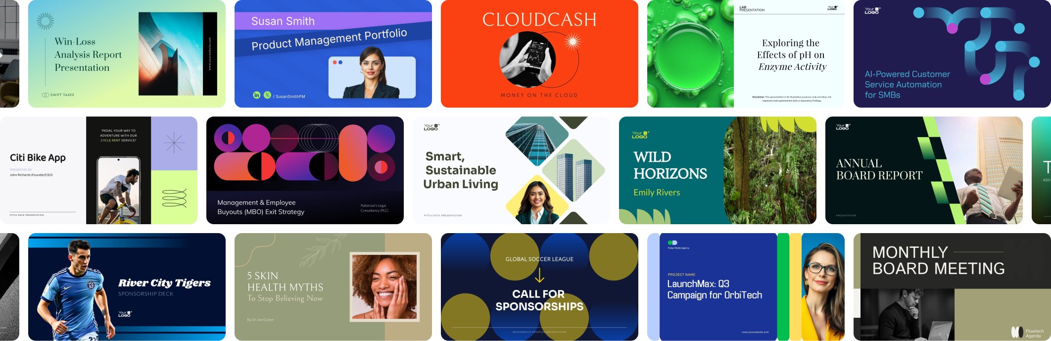 Start your next presentation with Visme