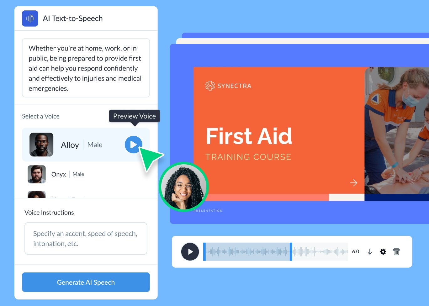 Human-sounding voices you can give instructions to