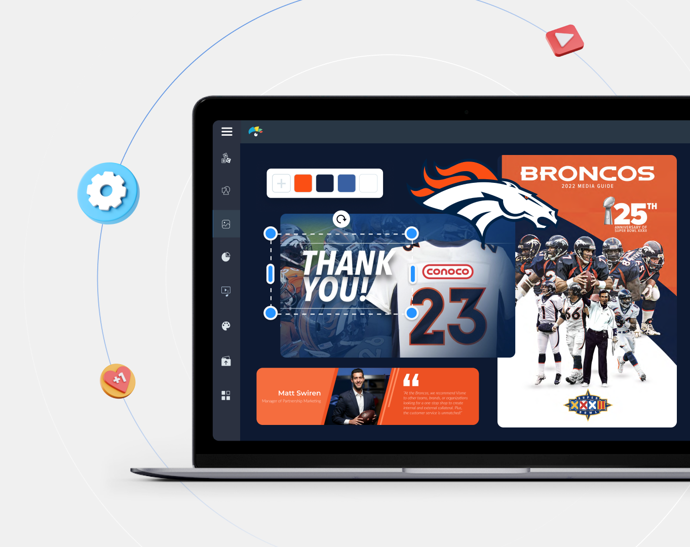 How the Denver Broncos Use Visme to Visualize Data, Execute Strategies & Wow Partners