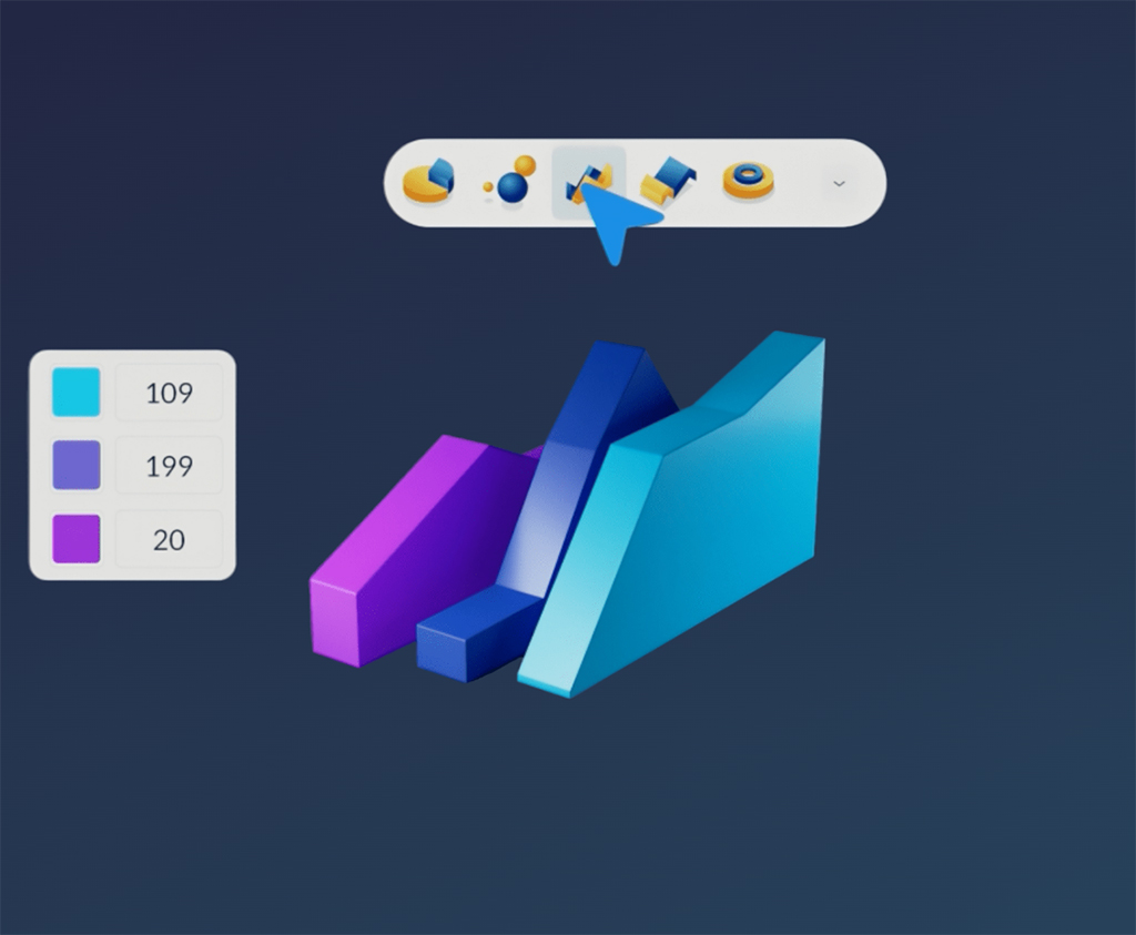 Add interactivity with 3D line graphs